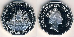 1 Dollaro Belize (1981 - ) Argento 