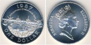 1 Dollaro Bermuda Argento Elisabetta II (1926-2022)