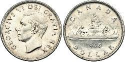 1 Dollaro Canada Argento Giorgio VI (1895-1952)