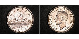 1 Dollaro Canada Argento Giorgio VI (1895-1952)