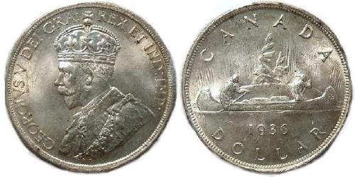 1 Dollaro Canada Argento Giorgio V (1865-1936)