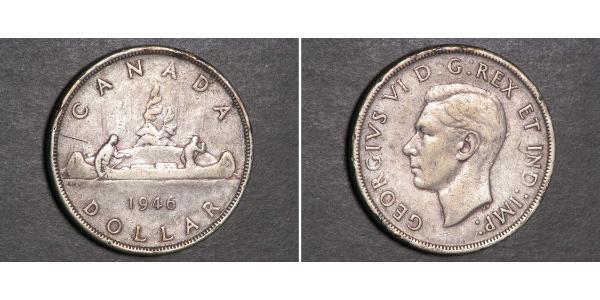 1 Dollaro Canada Argento Giorgio VI (1895-1952)