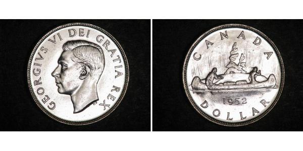 1 Dollaro Canada Argento Giorgio VI (1895-1952)