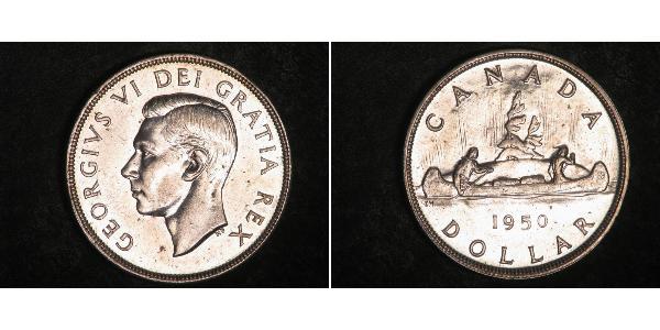 1 Dollaro Canada Argento Giorgio VI (1895-1952)