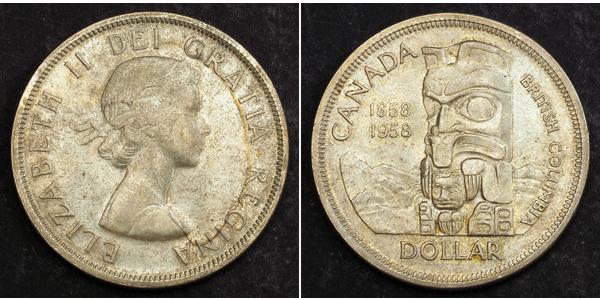 1 Dollaro Canada Argento Elisabetta II (1926-2022)
