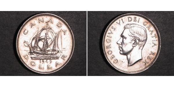 1 Dollaro Canada Argento Giorgio VI (1895-1952)
