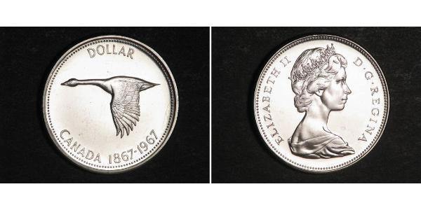 1 Dollaro Canada Argento Elisabetta II (1926-2022)