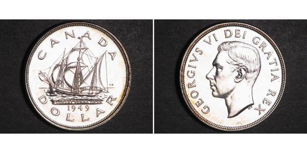 1 Dollaro Canada Argento Giorgio VI (1895-1952)