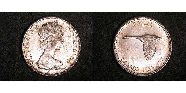 1 Dollaro Canada Argento Elisabetta II (1926-2022)