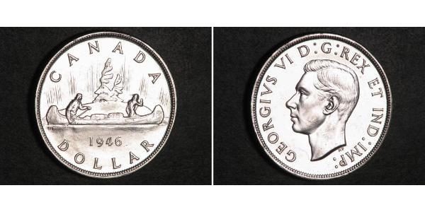 1 Dollaro Canada Argento Giorgio VI (1895-1952)