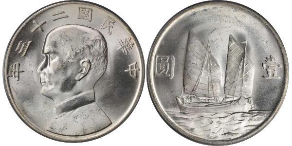 1 Dollaro Cina Argento 