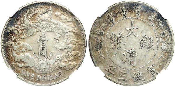 1 Dollaro Cina Argento 