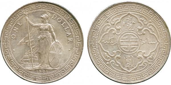 1 Dollaro Hong Kong / Impero britannico (1497 - 1949) Argento 