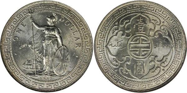 1 Dollaro Hong Kong / Impero britannico (1497 - 1949) Argento 