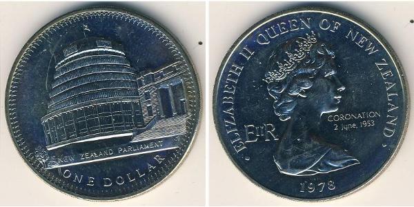 1 Dollaro Nuova Zelanda Rame/Nichel Elisabetta II (1926-2022)