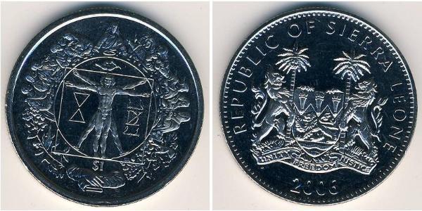 1 Dollaro Sierra Leone Rame/Nichel 