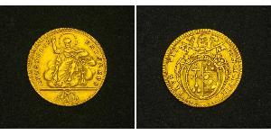 1 Doppia Estados Pontificios (752-1870) Oro Pío VI ( 1717-1799)