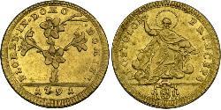 1 Doppia Папська держава (752-1870) Золото Пій VI ( 1717-1799)