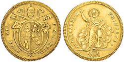 1 Doppia 教皇国 (754 - 1870) 金 Pope Pius VI ( 1717-1799)
