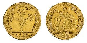 1 Doppia 教皇国 (754 - 1870) 金 Pope Pius VI ( 1717-1799)