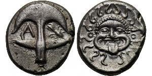 1 Drachm Apollonia (Albania) Argento 