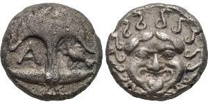 1 Drachm Apollonia (Albania) Argento 