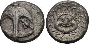 1 Drachm Apollonia (Albania) Argento 