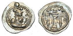 1 Drachm Sasanidi (224-651) Argento Peroz I (? - 484)
