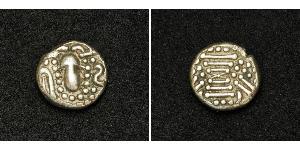 1 Drachm Western Chalukya Empire (973 - 1189) Argento 