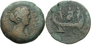 1 Drachm Imperio romano (27BC-395) Bronce Faustina II (130-175)