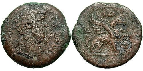 1 Drachm Imperio romano (27BC-395) Bronce Marco Aurelio (121-180)