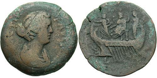 1 Drachm Imperio romano (27BC-395) Bronce Faustina II (130-175)