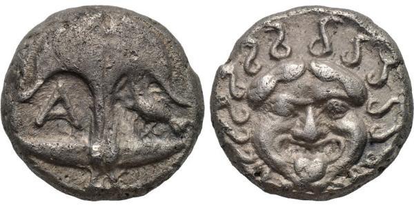 1 Drachm Apollonia (Illyria) Plata 