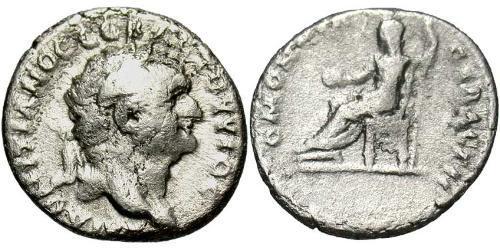 1 Drachm Imperio romano (27BC-395) Plata Domiciano (51-96)