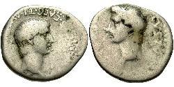 1 Drachm Roman Empire (27BC-395) Silver Germanicus (15 BC-19AD) 