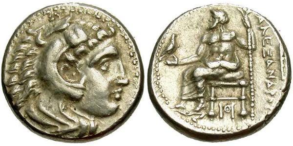 1 Drachm 馬其頓王國 (808 BC - 168 BC) 銀 亚历山大大帝 (356BC-323BC)