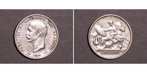 1 Drachma Reino de Grecia (1832-1924) Plata Jorge I de Grecia (1845- 1913)