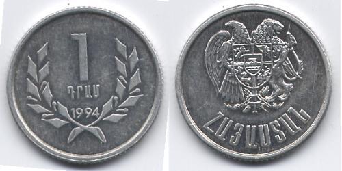 1 Dram Armenia (1991 - ) Alluminio 