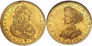 1 Ducat Augsburg (1276 - 1803) Gold Leopold I. (HRR)(1640-1705)