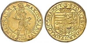 1 Ducat Austria  Gold Maximilian III, Archduke of Austria (1558 – 1618)