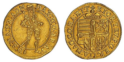 1 Ducat Austria  Gold Maximilian III, Archduke of Austria (1558 – 1618)