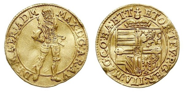 1 Ducat Austria  Gold Maximilian III, Archduke of Austria (1558 – 1618)