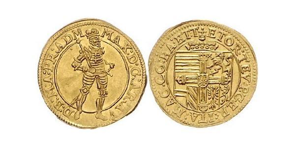 1 Ducat Austria  Gold Maximilian III, Archduke of Austria (1558 – 1618)