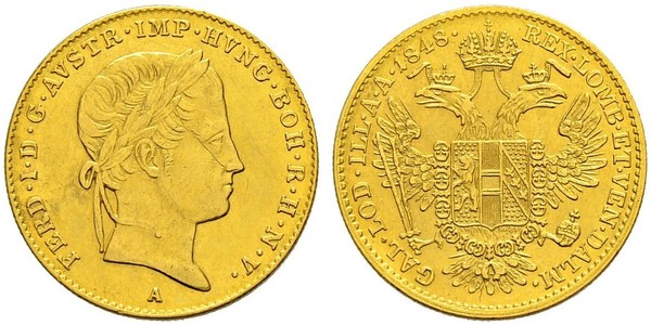 1 Ducat Austrian Empire (1804-1867) Gold Ferdinand I of Austria (1793 - 1875)