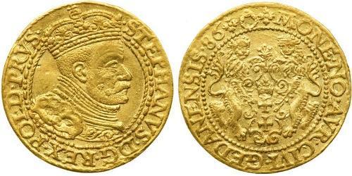 1 Ducat Danzig (1454-1793) Gold Stephen Báthory (1533-1586)