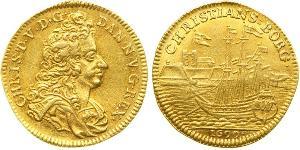 1 Ducat Denmark-Norway (1536-1814) Gold Christian V of Denmark (1646 -1699)