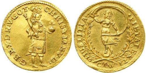 1 Ducat Denmark-Norway (1536-1814) Gold Christian V of Denmark (1646 -1699)