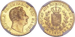 1 Ducat Grand Duchy of Baden (1806-1918) Gold Leopold, Grand Duke of Baden (1790 – 1852)