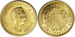 1 Ducat Grand Duchy of Baden (1806-1918) Gold Leopold (Baden)(1790 – 1852)