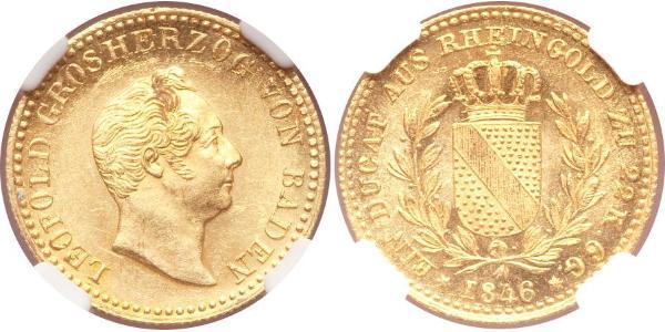 1 Ducat Grand Duchy of Baden (1806-1918) Gold Leopold, Grand Duke of Baden (1790 – 1852)